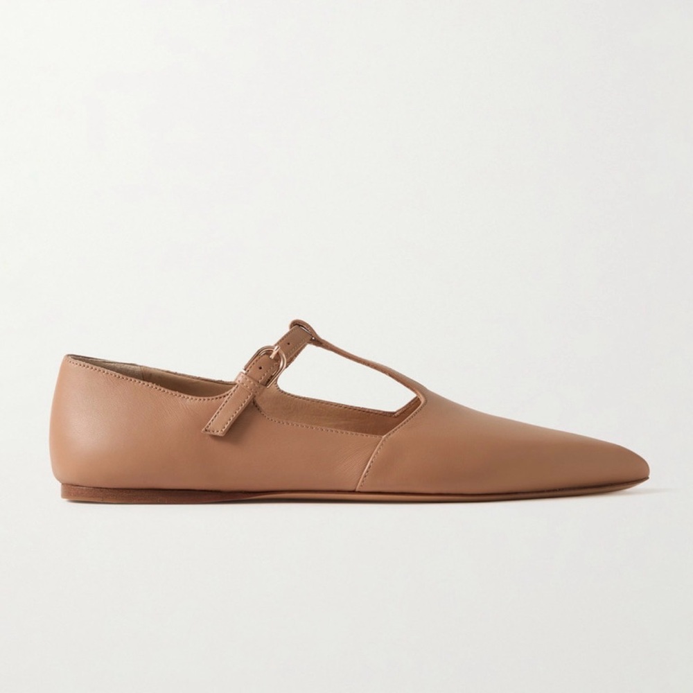 Gabriela Hearst Lola Ballerina Leather Flats